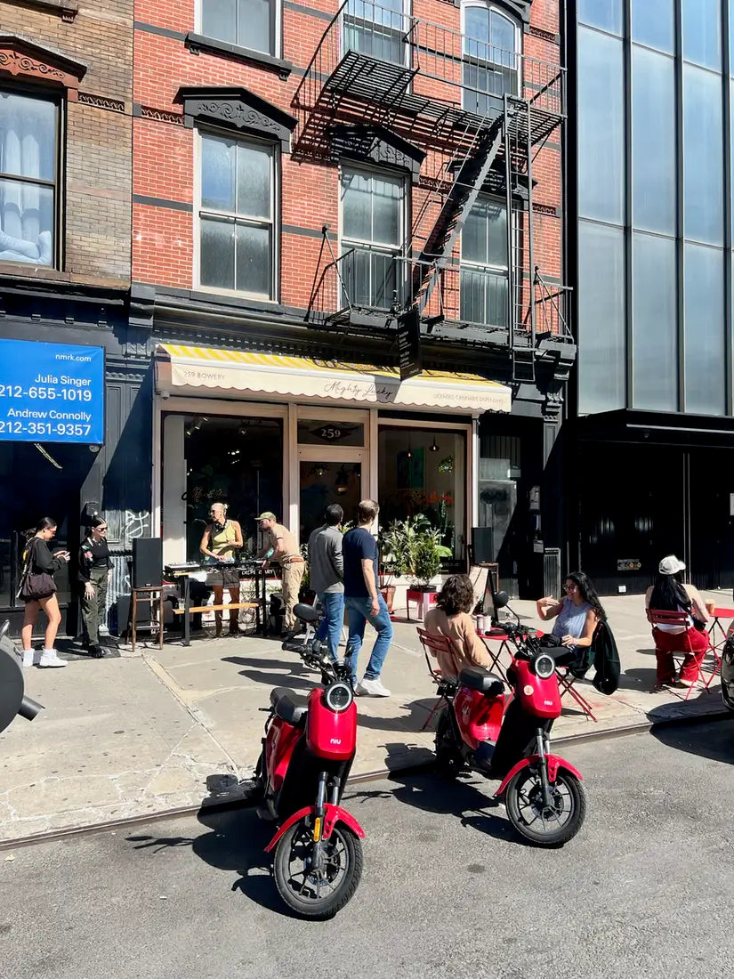 Mighty Lucky cannabis dispensary storefront at 259 Bowery near the Lower East Side in NYC