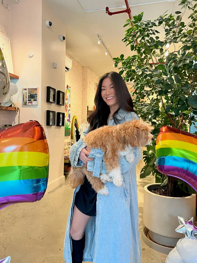 Mighty Lucky owner inside a licensed cannabis dispensary near SoHo NYC